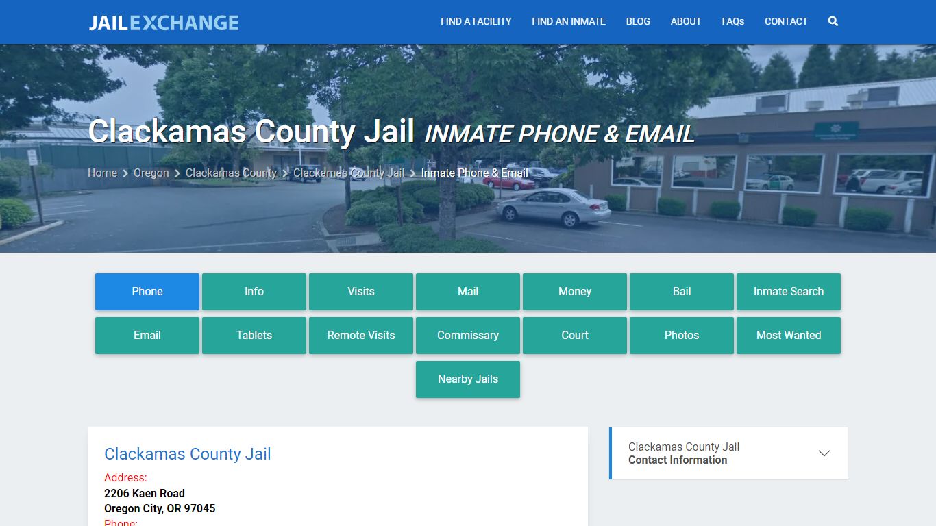 Inmate Phone - Clackamas County Jail, OR - Jail Exchange